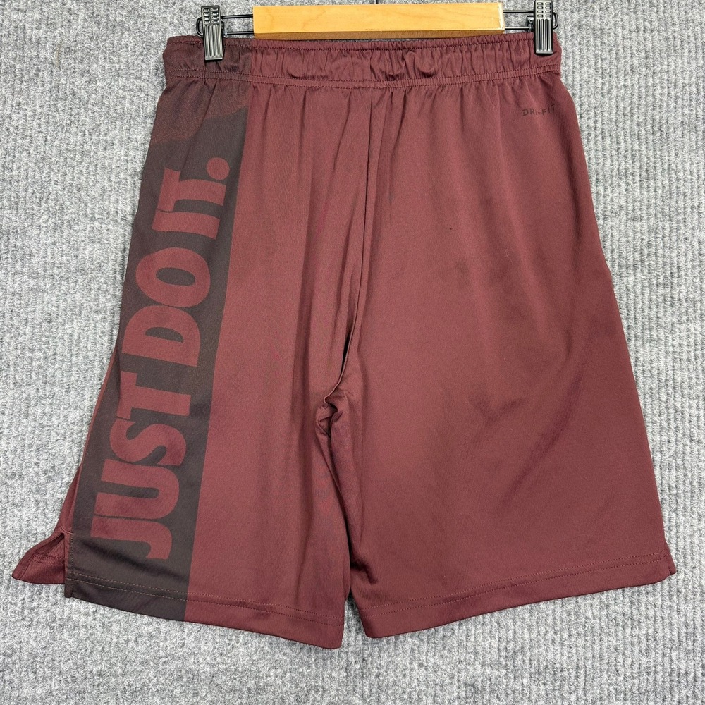 Nike Mens Dri-FIT Just Do It Graphic Athletic Shorts Burgundy Maroon Medium